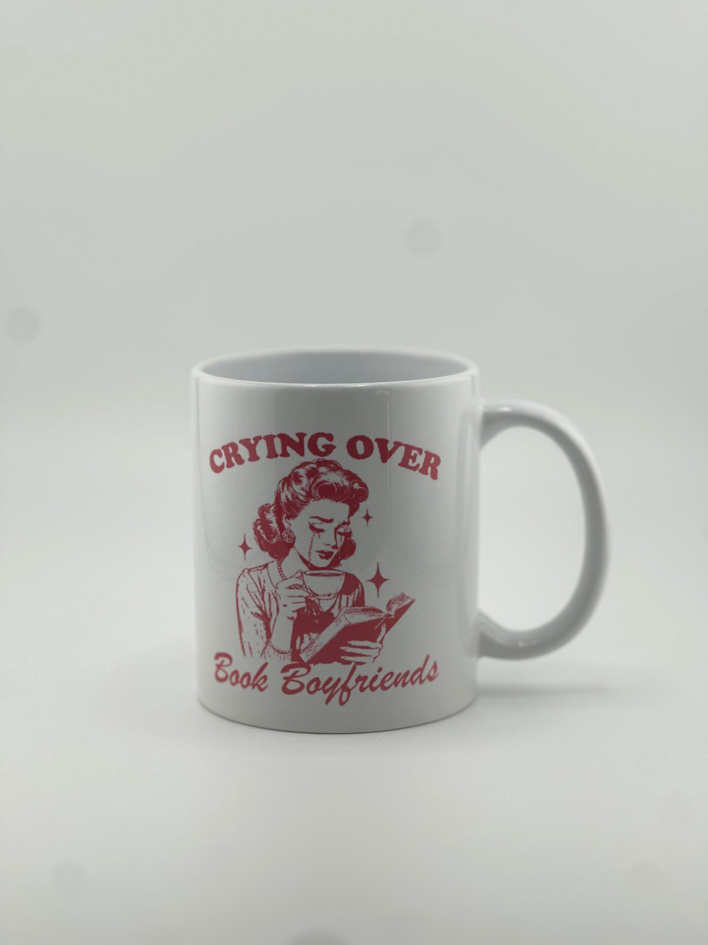 “Crying Over Book Boyfriends” Mug
